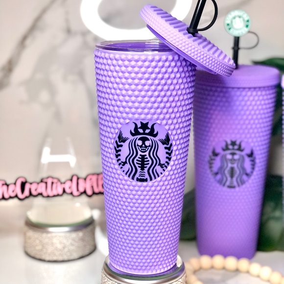 Custom 24oz Spooky Mermaid Studded Tumbler 💜 - Picture 4 of 7